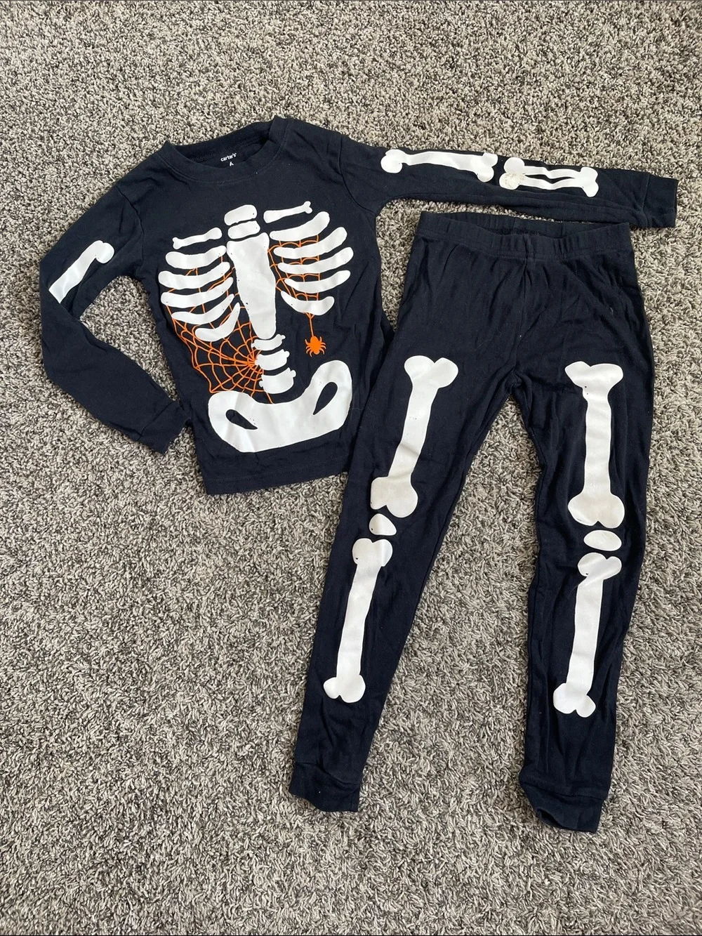 Kids halloween skeleton costume or PJs fun outfit size 6 boys or girls - Picture 5 of 15